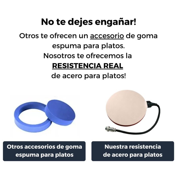 Plancha Global para Sublimación 30X38 - Kit 4 EN 1 - 250º 1400W PRO - Imagen 3