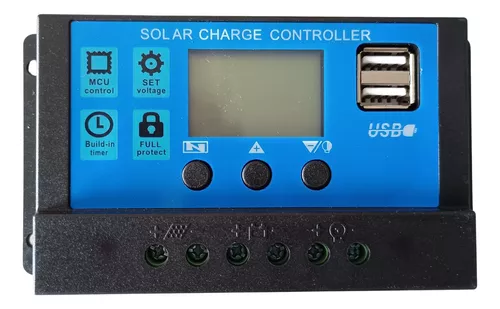 Regulador Controlador De Carga Pwm Panel Solar 12v/24v 30a