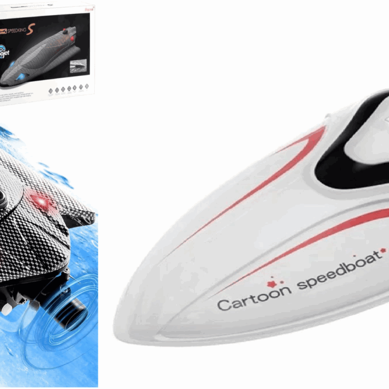 Kit RC Aventura Acuática: Barco Alta Velocidad + Mini Barco Control Remoto