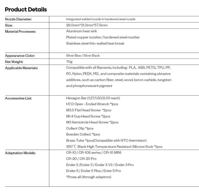 PHAETUS Dragonfly Hotend Blue HIC HF (High Flow Version) - Imagen 7