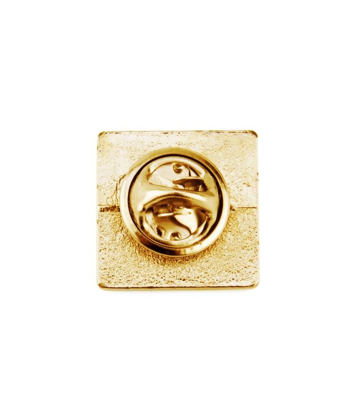 CAJERA PIN´S DORADO P-10O CUADRADO (15X15MM) + LUPA PC 15X15MM (P10) + TAPON PIN DORADO