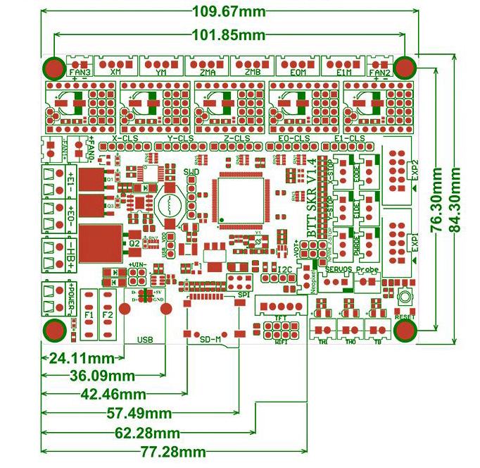 Motherboard BIGTREETECH SKR V1.4 Turbo 32 Bit (Biqu-Series) - Imagen 3