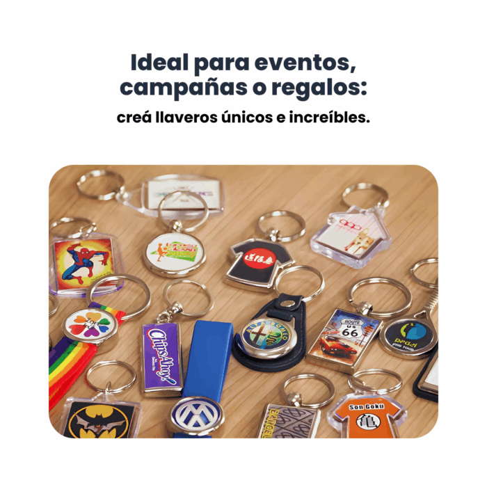 Kit Máquina C50 Para Hacer Llaveros Acrílico Cuadrado - Imagen 12