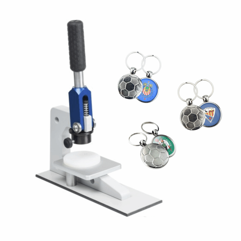 Kit Máquina C50 Para Hacer Llaveros Metálicos Pelota Futbol