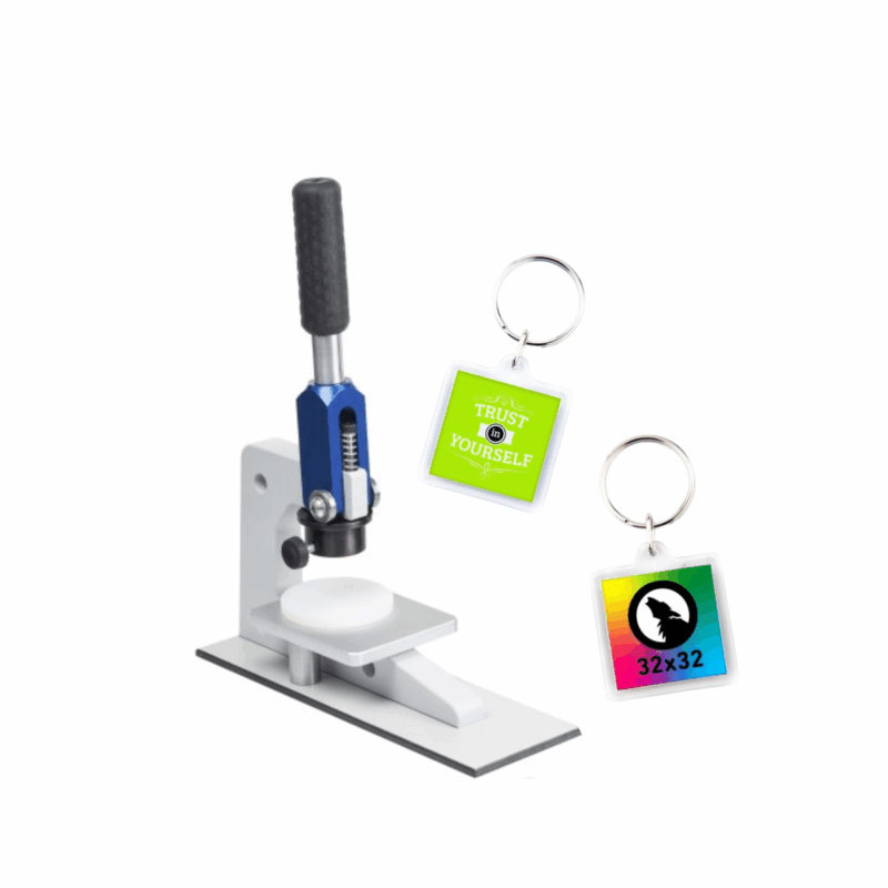 Kit Máquina C50 Para Hacer Llaveros Acrílico Cuadrado