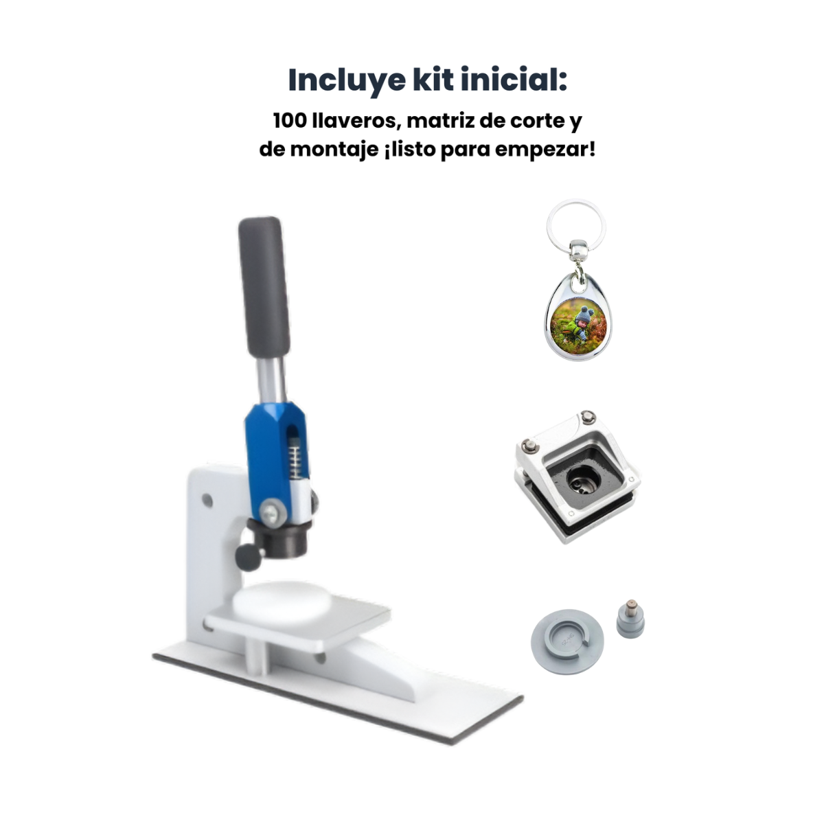 Kit Máquina C50 Para Hacer Llaveros Metálicos Gota - Imagen 3
