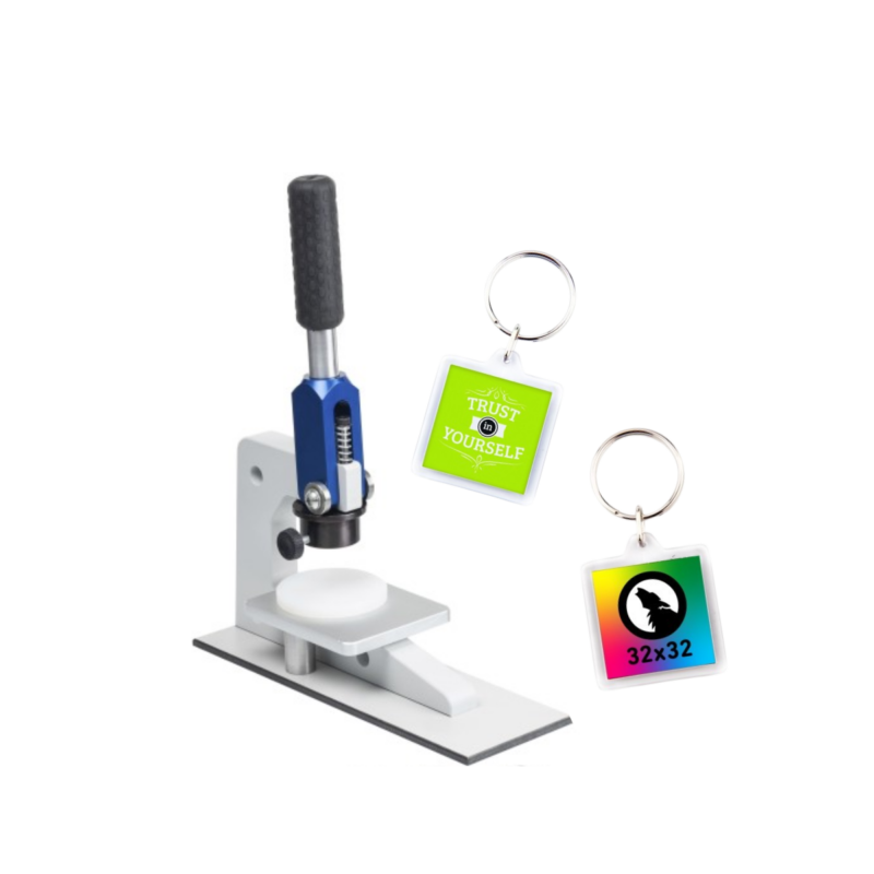 Kit Máquina C50 Para Hacer Llaveros Acrílico Cuadrado