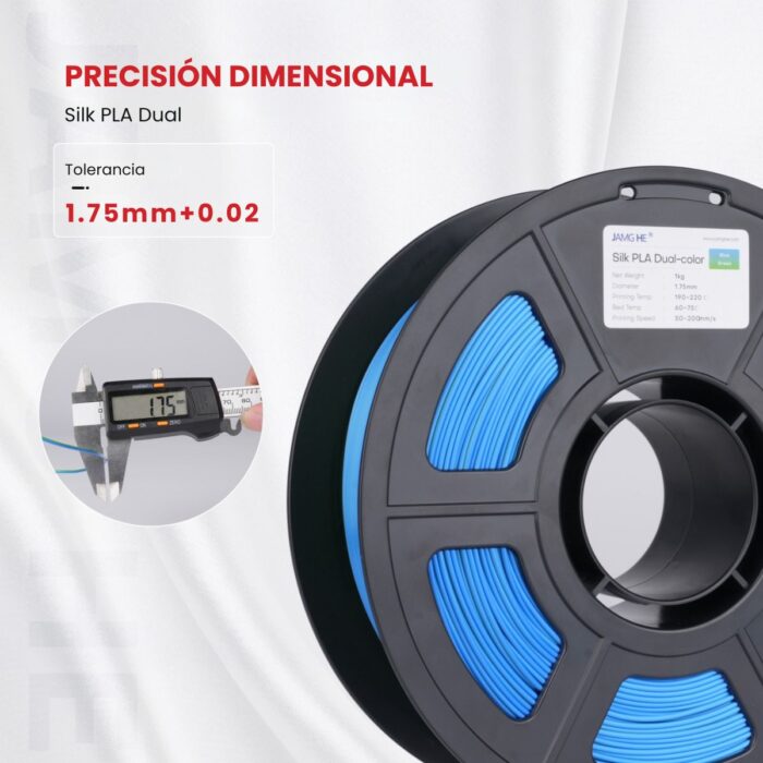 Filamento SILK PLA Dual Color Jamg He x 1Kg - Imagen 8