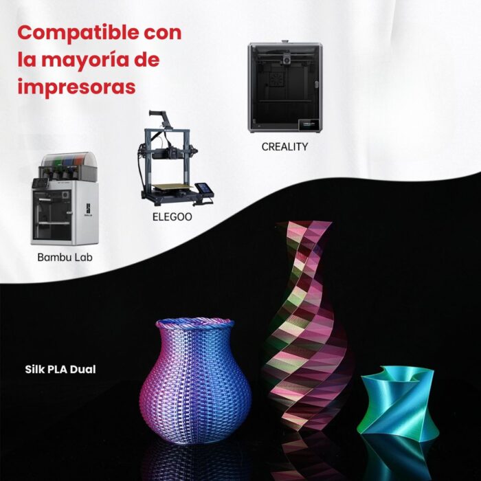 Filamento SILK PLA Dual Color Jamg He x 1Kg - Imagen 4