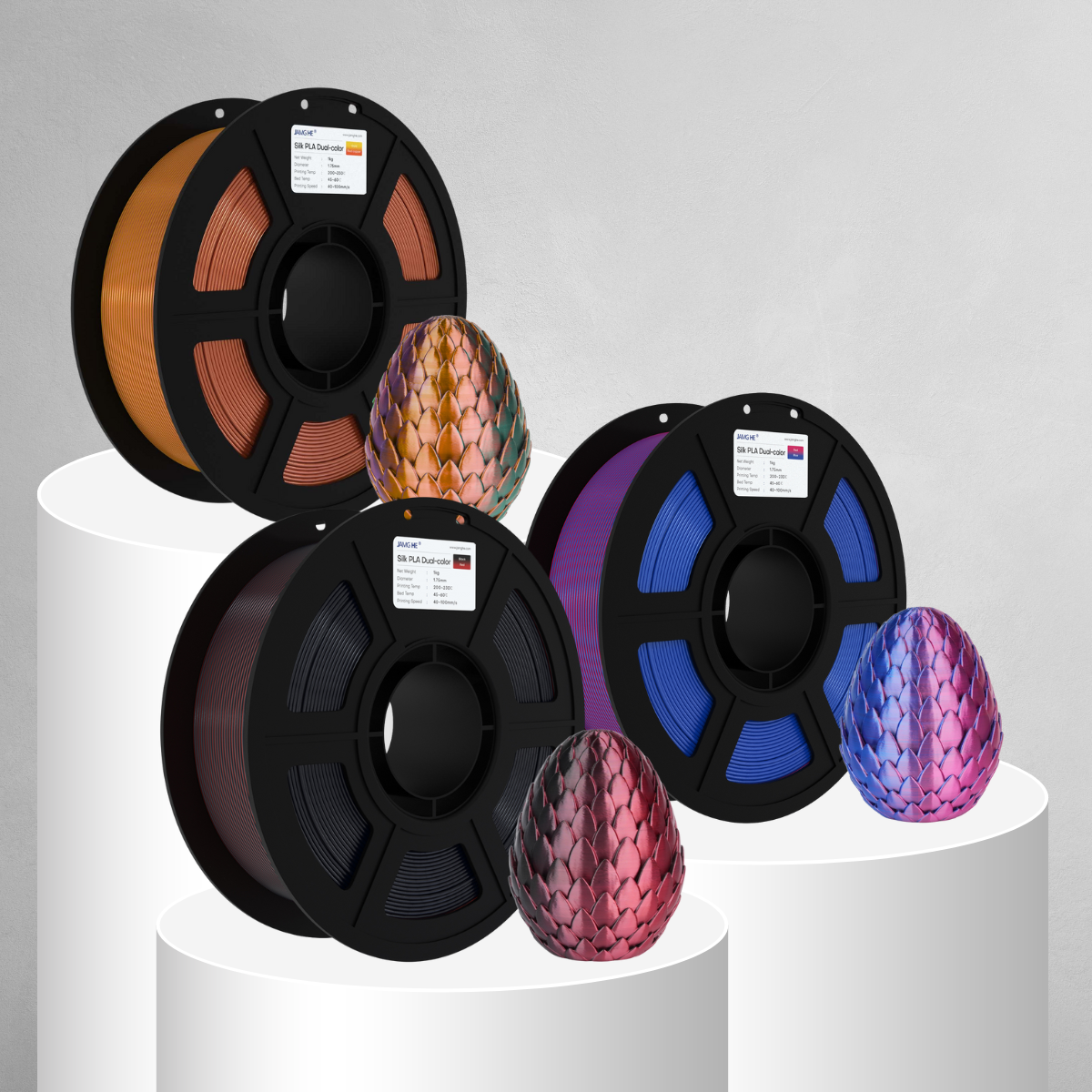 Filamento SILK PLA Dual Color Jamg He x 1Kg - Imagen 2